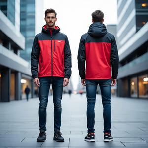 Chaqueta Softshell para hombre, cortavientos con forro polar, abrigo de invierno ligero resistente al agua - Product Image 3