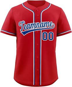T-shirt de sport personnalisé de haute qualité avec boutons grande taille uniforme de baseball et softball lettres imprimées cousues chiffres pour hommes femmes jeunes - Product Image 2