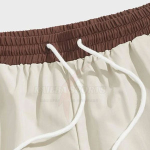 Shorts décontractés pour hommes style urbain, sur mesure, en coton de haute qualité, taille mi-haute élastique, motif uni, poches discrètes, respirants - Product Image 3