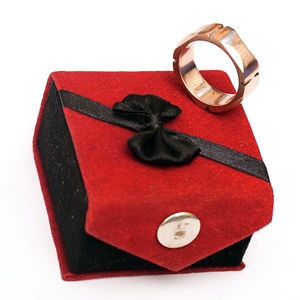 แหวนโมคุเมะ แกเน ทรงสี่เหลี่ยม งานแฮนด์เมด แบรนด์ Burraq พร้อมกล่องใส่แหวน ของขวัญที่สมบูรณ์แบบสำหรับคุณพ่อ สามี แฟน  รับผลิตตามแบบ (OEM)  ปรับแต่งได้ - Product Image 6