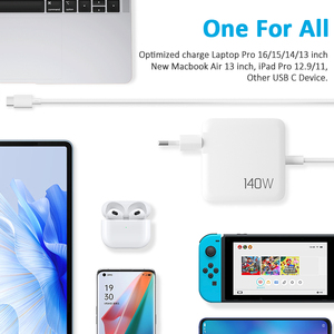 140W GaN <b>USB</b> C PD 3.1 Fast Charger 28V 5A Wall <b>Adapter</b> with Cable for MacBook Dell HP Lenovo CE FCC RoHS - Product Image 5