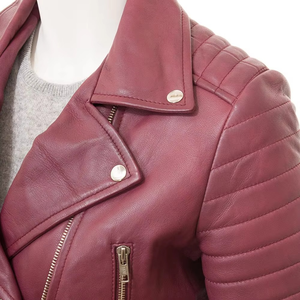 Veste en cuir à col montant pour femmes de haute qualité respirante avec la dernière conception et la décoration de logo pour la saison d'automne - Product Image 2