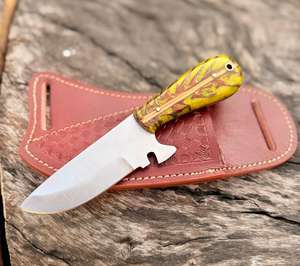 Cuchillo de Caza Hecho a Mano de Acero con Alto Contenido de Carbono para Acampar al Aire Libre, Inoxidable con Personalización OEM, Cuchillos para Desollar, Acampar y Bushcraft - Product Image 3