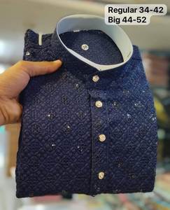 ชุดนอน Kurta ดีไซเนอร์ของผู้ชายโดยผ้า fabzone - Product Image 6