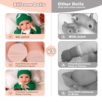 Poupée Reborn Réaliste en Silicone Babeside Terry de 16 Pouces, Peinte à la Main, Cheveux Implantés à la Main, Jouet Tendance, Fonctions Boire/Se Mouvoir Entièrement Réalistes