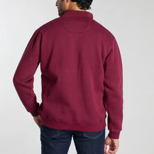 Nouveauté 2025 hommes décontracté Streetwear sweat polaire doux à manches longues quart fermeture éclair pull sweat chemises OEM entretenu - Product Image 4