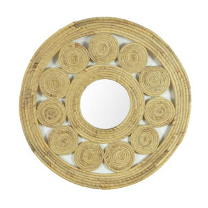 Vietrustic New Arrivals Woven <b>Decorative</b> <b>Wall</b> <b>Mirror</b> Water Hyacinth Straw <b>Mirror</b> Bedroom Decor - Product Image 2