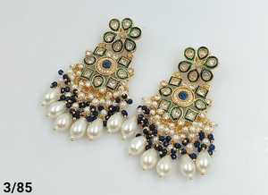 Joyería India al por mayor de último diseñador tradicional y de moda de pendiente jhumka Kundan para mujer joyería de pendiente elegante - Product Image 2