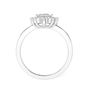 แหวนเจ้าสาว2.00CT รูปรัศมี14K แหวนทองคำขาวประดับเพชรสำหรับปลูกในห้องแล็บโมเดล Yali - Product Image 3