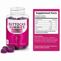 Bonbons Gommeux Premium pour l'Amélioration des Fesses, Courbes Attrayantes, Lifting Efficace des Fesses, Agrandissement des Hanches, Récupération Post-Liposuccion, Vitamines BBL pour Femmes, 60 Unités