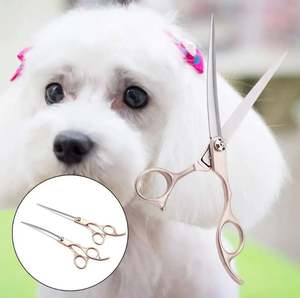 Ciseaux professionnels pour animaux de compagnie en acier inoxydable, lame tranchante, finition miroir, avec vis réglable - Product Image 4