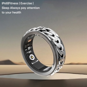 Bague connectée de santé intelligente, étanche IP68, moniteur d'activité physique, fréquence cardiaque, suivi du sommeil, oxygène sanguin, suivi menstruel, bracelet en acier allié - Product Image 1