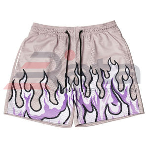 2023 été hommes Gym Running Shorts séchage rapide maille respirant Baggy plage Style décontracté avec motif solide imprimé numérique - Product Image 2