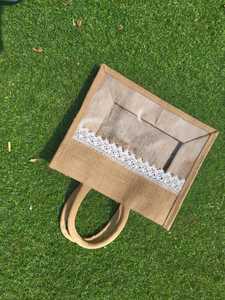 Bolsa de yute de arpillera personalizada, bolsas de regalo para dama de honor, bolsas de despedida de soltera, bolsa de ducha nupcial, bolsa de arpillera personalizada - Product Image 2