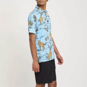 ... Polo de golf de manga corta para hombre con cuello hecho con material ligero y suave para entrenamiento físico y ropa de calle - Product Image 3