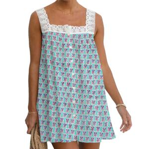 Haut en dentelle à imprimé en bloc de coton, Kurti indien à motif floral en coton, magnifique robe tunique en coton imprimé à la main pour femmes - Product Image 1