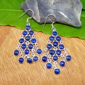 Meilleur Design Lapis Lazuli Boucles d'Oreilles Pierres Précieuses Bijoux pour Femmes Boucles d'Oreilles en Argent Sterling Massif 925 pour Filles Boucles d'Oreilles en Argent - Product Image 4