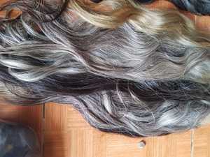 ผมแท้สีเงินสีเทาจากเวียดนามผมคนไม่ใช่สารเคมีสำหรับเด็กสาวของผู้บริจาค - Product Image 4