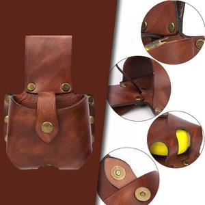 OEM High Quality Genuine Cowhide Leather Tape Measure Holder Vintage Brown Tool <b>Holster</b> Belt Loop Pouch Magnetic Closure - Product Image 3