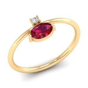 REYES High Quality 925 Sterling Silver GRA Certified Moissanite Wedding <b>Ring</b> <b>For</b> <b>Women</b> Oval Cut Red Ruby Gemstone Fine Jewelry - Product Image 2