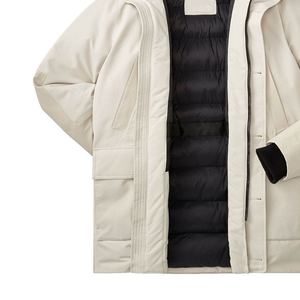 Veste parka d'hiver imperméable pour homme OEM, parka longue à capuche avec logo sur le devant, design réversible en nylon écologique, décontractée - Product Image 6