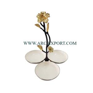 Bol de service de nourriture de décoration de table de restaurant 3 bols de jonction bols de serveur de nourriture pour les fournisseurs en gros au prix le plus bas - Product Image 1