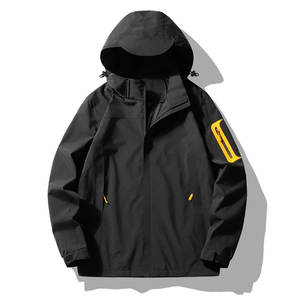 Nueva llegada de alta calidad de los hombres Otoño Invierno impermeable rompevientos abrigos multi-bolsillos Stand Collar chaqueta en tela de lona nuevo - Product Image 3