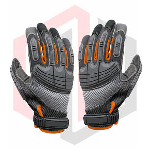 Guante antivibración de impacto de cuero sintético con parche de PU de alta calidad - Product Image 4