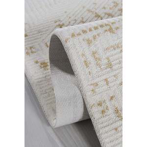 Tapis d'intérieur Netline BE002, crème, moderne, Bereket, 100% acrylique, anti-peluches, facile à nettoyer, durable, pour chambre à coucher, bureau, Home Depot - Product Image 2