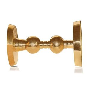 Portavelas de fundición pesada dorada, portavelas de lujo chapado en oro de alta calidad, candelabro de moda hecho a mano - Product Image 3