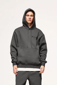 Ensemble de survêtement uni en molleton épais, sweat à capuche et pantalon de jogging, streetwear décontracté, vêtements de sport, broderie, prix bas, sweat à capuche zippé pour homme - Product Image 6