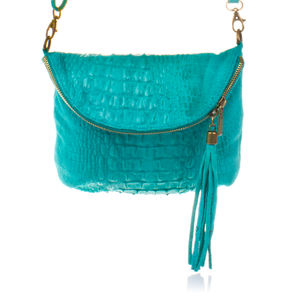 Sac à bandoulière Cenerente pour femmes. Cuir daim véritable. 24x3x19cm. Fabriqué en Italie. - Product Image 6