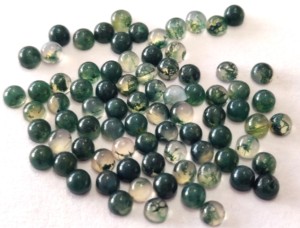 Natural Top Quality Moss Agate 6mm Round Cabochon Top Quality - Product Image 6
