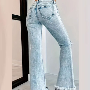 Women's High-Waisted Flare <b>Pants</b> Latest Style Breathable and Adjustable for Winter Customizable Logo Design - Product Image 2