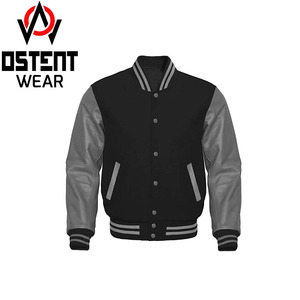 2024 personnalisé hommes de haute qualité respirant blanc laine Varsity veste Stand mince Streetwear Baseball Letterman polaire hiver - Product Image 4