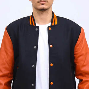 Veste universitaire fine pour homme, tendance, hiver, avec logo brodé personnalisé sur le devant, vente en gros - Product Image 6