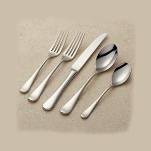 Ensemble de 5 couverts en acier inoxydable Couverts Cuillère Couteau Fourchette Cuisine parfaite Restaurant de table Utiliser des produits plaqués couleur argent - Product Image 4