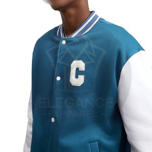Blousons universitaires de baseball pour hommes, faits main et sur mesure, avec patchs lettres 2026, bordures rayées et blocs de couleur, collection Automne Hiver - Product Image 6