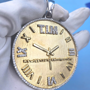 จี้เพชรโมอิสซาไนต์ VVS รุ่นลิมิเต็ดอิดิชั่น ประดับเพชรแบบฮิปฮอป พร้อมจี้เงินแท้ 925 ดีไซน์ทรงกลม ราคาประหยัด - Product Image 1