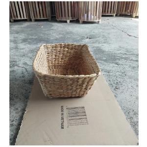 Modern Eco-friendly Rectangle and <b>Square</b> Seagrass <b>Wicker</b> Storage Boxes Hand Woven Water Hyacinth Collection <b>Baskets</b> - Product Image 4