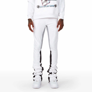 Moda personalizada impresión en relieve de algodón pesado polar hombres Unisex pantalones acampanados Sudadera con capucha Jogger dos piezas chándales atléticos - Product Image 4