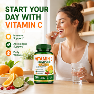 <span class=keywords><strong>C</strong></span>ápsulas de Complejo de <span class=keywords><strong>Vitamina</strong></span> <span class=keywords><strong>C</strong></span> 1000mg <span class=keywords><strong>con</strong></span> <span class=keywords><strong>Bioflavonoides</strong></span> <span class=keywords><strong>C</strong></span>ítricos, Rosa Mosqueta y Zinc, Apoyo Inmunológico, Antioxidante y Colágeno - Product Image 1