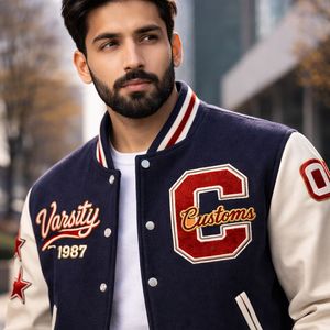 High Quality <b>Men's</b> Wool Varsity <b>Jacket</b> Custom Winter <b>Baseball</b> Hooded Quick Dry Breathable with Anti-Bacterial OEM Service - Product Image 4