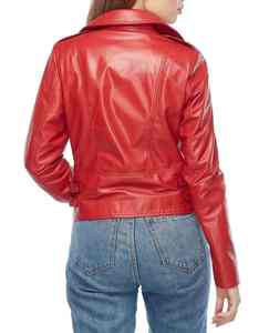 แจ็กเก็ตหนังแท้สำหรับผู้หญิงแจ็กเก็ตหนังแท้แขนยาว - Product Image 5