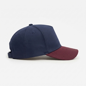 Casquette Snapback 5 Panneaux Unie Brodé Bleu Marine Rouge Unisexe Décontractée Baseball Réglable Vente en Gros Logo Personnalisé Haute Qualité OEM ODM - Product Image 4