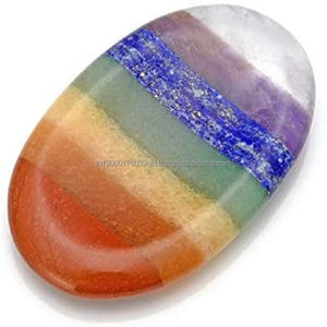 Vente en gros d'artisanat en cristal de pierre naturelle cristaux de pyrite de guérison massage du pouce artisanat de pierres précieuses pierre d'inquiétude à vendre - Product Image 3