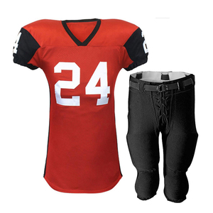 Uniformes de Fútbol Americano Personalizados de Talla Grande, de Alta Calidad, Transpirables, 100% Poliéster, Venta al Por Mayor, Mangas Cortas - Product Image 2
