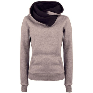Sweat à capuche oversize en polaire tricoté pour femme, sur mesure, hiver 2025, fermeture éclair, pull chaud, poche respirante, écologique, grande taille, court - Product Image 5