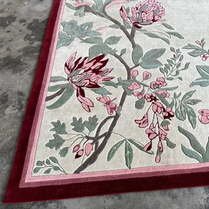 Laine la plus fine personnalisée et tuftée à la main intemporelle élégante tapis faits à la main pour salons paillassons - Product Image 1