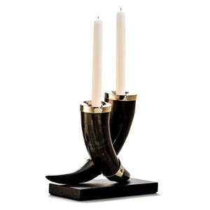 Support de bougie en corne de buffle fait à la main 10 CM Porte-bougie en vrac poli Inde Votives Vente chaude Noël Mariages Occasions - Product Image 1